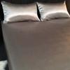 Solid Color Mattress Cover Satin Silk Mattress Pad Bed Cover Bedspread  Bedroom