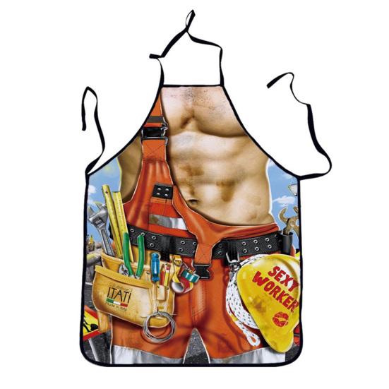 Cute Apron Sturdy Ornamental Convenient Kitchen Apron Sleeveless Unisex Baking Sexy Pattern Apron Apron Kitchen Accessories CDN
