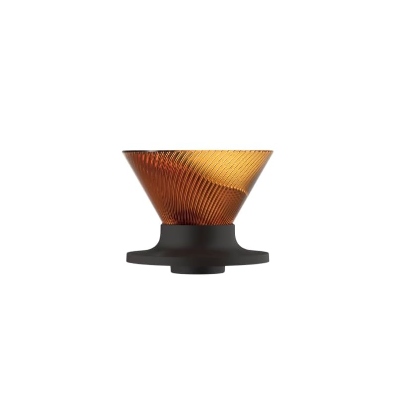 Дриппер HARIO V60 NEO (1-2 чашки) Смола Tritan Спиральная ребристая Янтарная Сделано в Японии VDN-01-AB