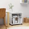 VidaXL Cabinet On Wheels High Gloss White 60x45x60 Cm Particleboard
