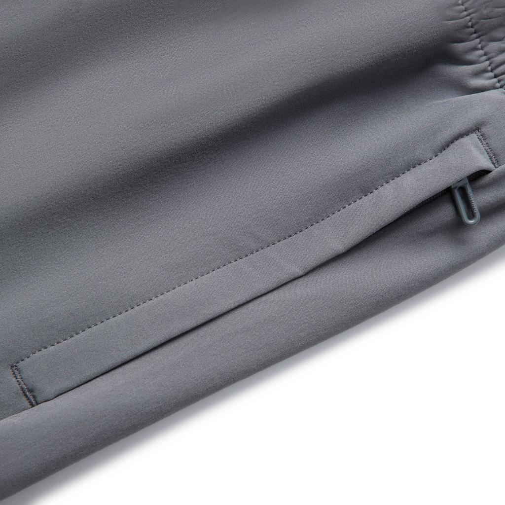 Li Ning Fitness Series Solid Color Mid Waist Drawstring Quick Dry Straight Leg Sports Shorts Men Shorts Thunderstorm-Gray AKSV111-20