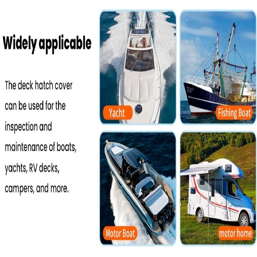 Черные круглые нескользящие смотровые люки - размеры 4", 6", 8" со съемной крышкой - откручивающаяся крышка люка из АБС-пластика для каяка, яхты, черная