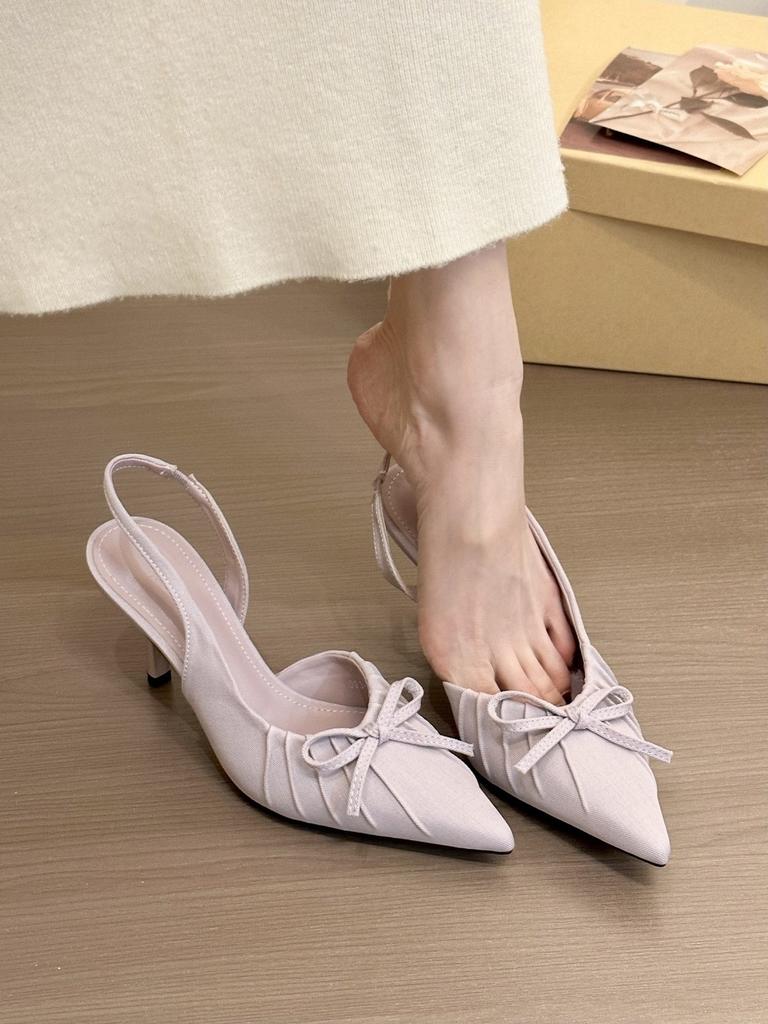 Womens Pointed High Heels For Women With Wrinkle Design And Rubber Sole For Spring Casual Comfort