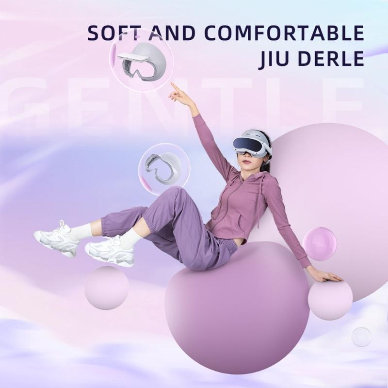 Светонепроницаемые лицевые накладки-интерфейсы для VR-гарнитуры Pico 4, накладки из ледяной ткани/полиуретана, рамка, лицевые накладки, аксессуар