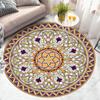 Круглые ковры для гостиной, винтажные цветочные ковры большой площади, домашний декор, роскошные богемные коврики в экзотическом стиле, мягкие полиэстеровые коврики для спальни