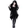 Women Fashion Gothic Coat Fashion Style Punk Long Sleeve Black Hoodies Witch Moon Print Loose Hood Casual Thin Sweatshirt