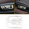 2Pcs Stainless Steel Car Seat Adjustment Button Frame Cover Decoration Sticker Trim for BMW X3 G01 2018 - 2022