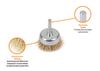 Cup brush with pin - waved wire FI 6/50 / TEGER