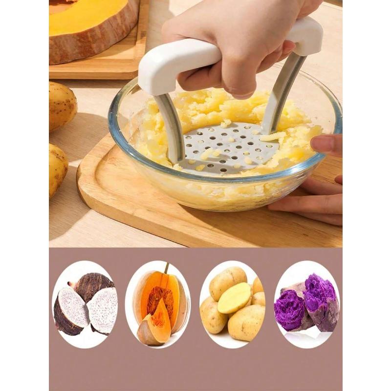 Ручная картофелемялка, Картофеледавилка, Прочный пластиковый ручной инструмент для разминания, Инструмент для измельчения овощей и фруктов на кухне, Пресс-измельчитель G, Незаменимый кухонный инструмент