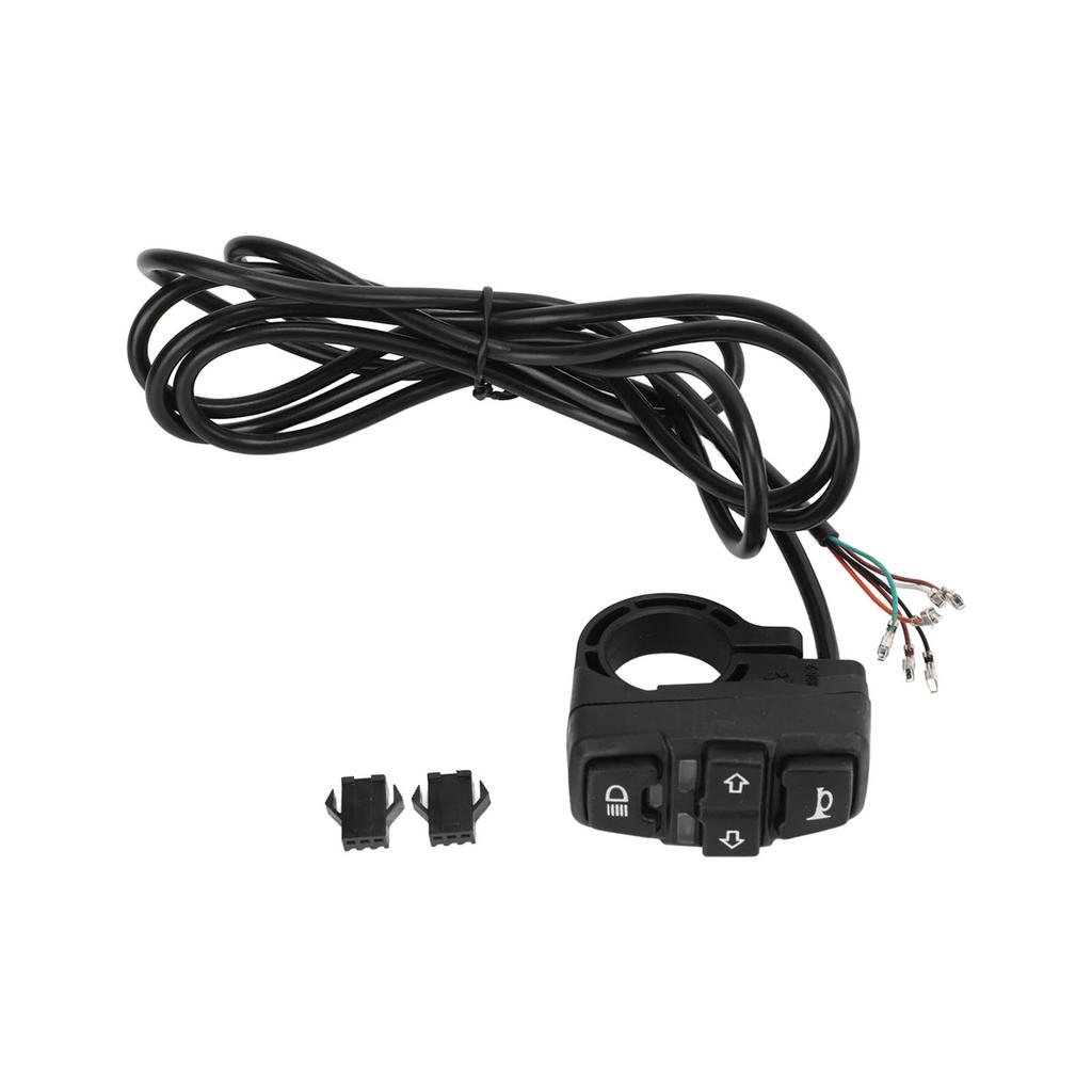 3 in 1 Electric Bike Light and Horn Switch Wearproof Electric Bicycle Turning Light Switch36V