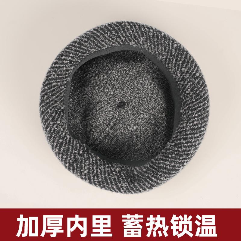 Осень и зима шерстяной ретро вязаный берет женский модный теплый шерстяной шляпа художника трендовая универсальная шляпа-тыква