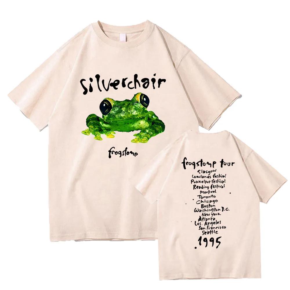 Футболки Silverchair Frogstomp 1995 с коротким рукавом для женщин/мужчин, хлопковая футболка в стиле хип-хоп, летняя повседневная готическая футболка унисекс