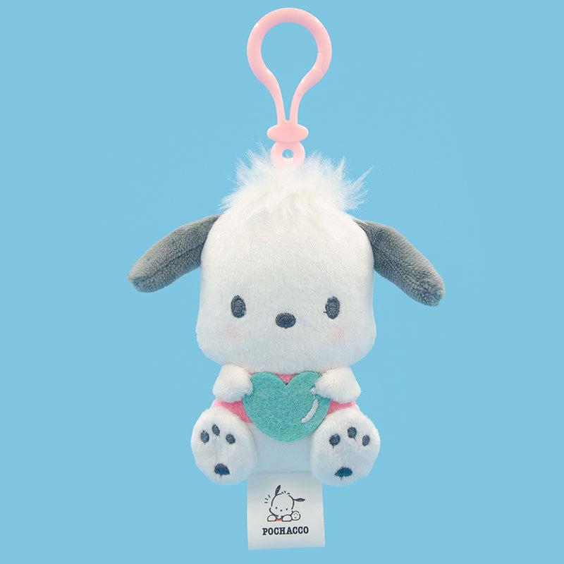 Плюшевый кулон Sanrio Kuromi в форме сердца - Брелок для детской сумки Подарок