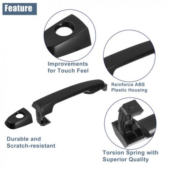 Front Left and Right TWO Exterior Door Handle for Pontiac Vibe Black