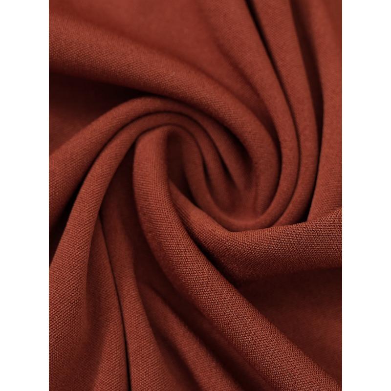 Весенне-осеннее женское платье, однотонное трендовое жаккардовое платье с длинным рукавом и v-образным вырезом