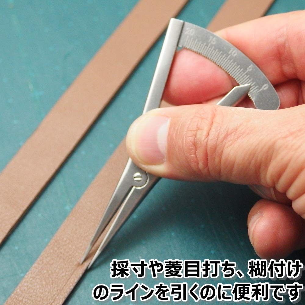 Разделитель кожаный компас из нержавеющей стали кожаный инструмент маркировка измерение [Island Puppy] (Тип винта)