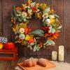 Autumn Simulation Pine Cone Dead Branch Wreath Thanksgiving Maple Leaf Frost Leaf Pumpkin Courtyard Wall Pendant Door Decoration