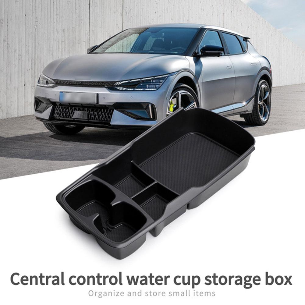 Car Storage Box For Kia EV6 2024-2024 Center Console Storage Box Lower Layer Tray Tidying Center Console Organizer Accessor U3L9