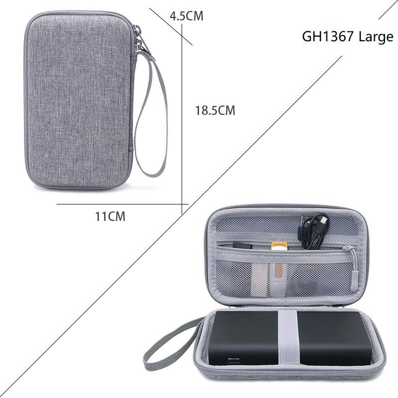 Твердый дорожный органайзер для электроники для адаптеров питания, зарядных устройств, кабелей, внешнего аккумулятора, USB-флешки, SD-карты, портативных аксессуаров