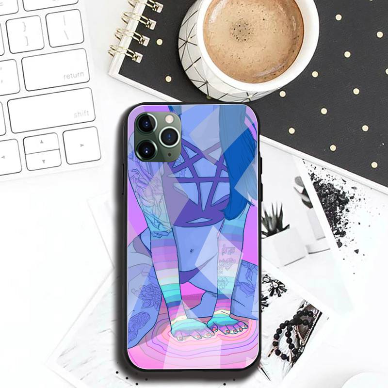 Чехол для телефона Digital Art Love Trippy psychedelic из закаленного стекла для iPhone 12 pro max mini 11Pro XR XS MAX 8X7 6S 6 Plus SE чехол