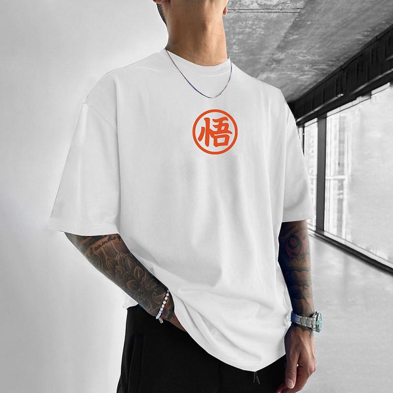 Dragon Ball Dragon Ball Super Fat Magic Man Buou Anime Printed Digital Direct Spray Heavy Cotton Short Sleeved Tshirt Mens