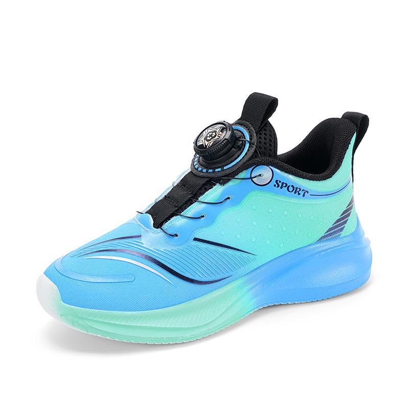 Boys' Sports Shoes Spring and Autumn New Mesh Breathable Trend Casual Shoes Racing Lightweight Soft Sole Children's Running Shoes