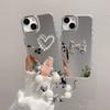 Acrylic Mirror Suitable for Apple 15promax Protective Case Love Iphone13/16 Mobile Phone Case 14 Girl