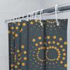 Elegant Yellow Dots Shower Curtain Decor Bathroom Shower Curtain Gray Waterproof Fabric with Hooks Modern Design for Bathrooms H