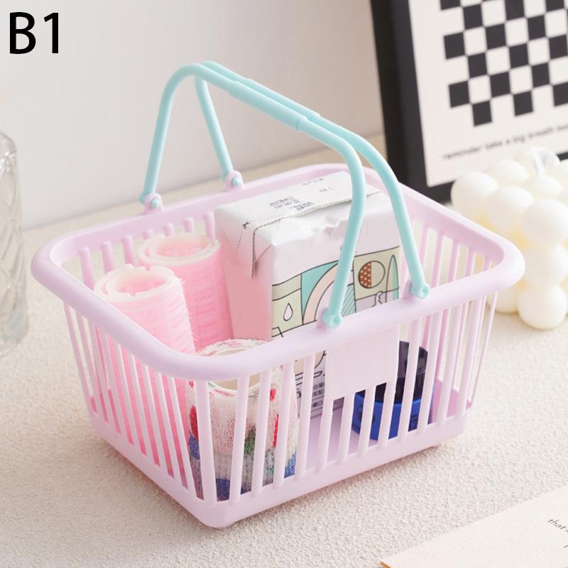 Новый пластиковый органайзер для корзин, портативный ящик для хранения покупок, настольный органайзер для игрушек, фруктов, канцелярских принадлежностей, домашние корзины для хранения