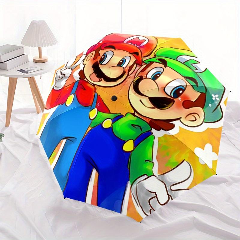 1pc Mario Automatic Umbrella with Folding feature - Compact Travel Umbrella, Perfect Gift for Birthday, Christmas, 040