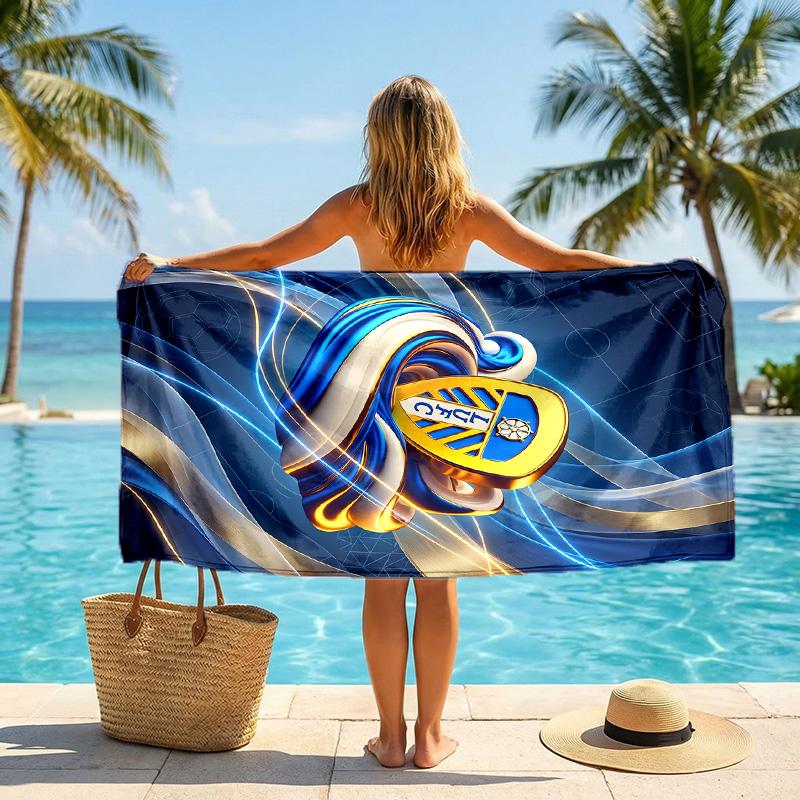 Пляжное полотенце Leeds United Football Мягкое из микрофибры Летнее полотенце Быстросохнущее Впитывающее полотенце для пляжа Бассейна Путешествий