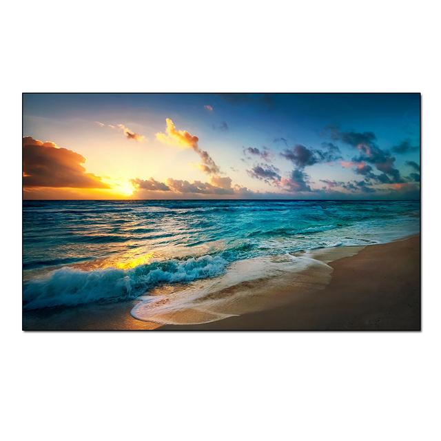 Восход солнца морской пейзаж пляж холст живопись современные постеры и принты Cuadros настенные художественные фотографии гостиная домашний декор без рамки без рамки