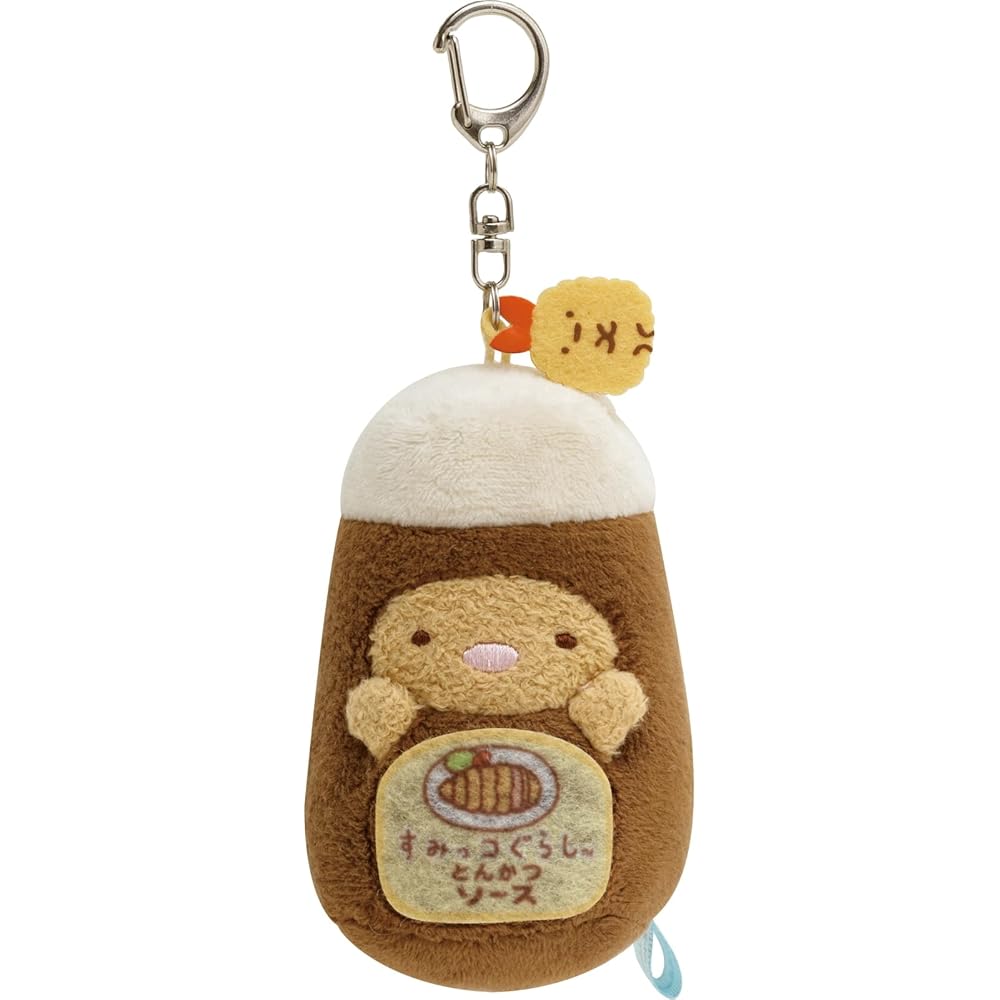 Плюшевая игрушка San-X Sumikkogurashi Тонкацу (Соус) Подвесная мягкая игрушка 9 см x 6 см x 5 см
