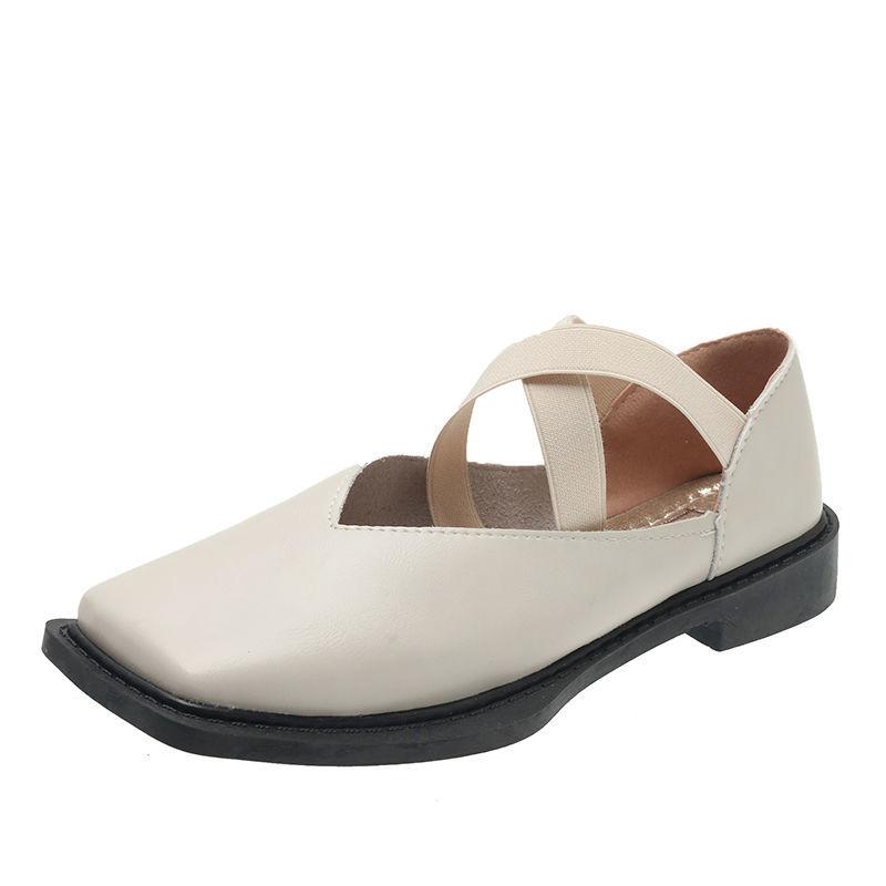 Модная обычная кожаная повседневная женская летняя обувь Туфли для женщин 2024 готические туфли Мэри Джейн с квадратным носком и каблуком Офис E Мода Молодежь H