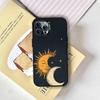 Чехол для телефона «Солнце и Луна» для iPhone 17, 16, 15, 14, 13, 12, 11 Plus, Pro Max, XS, Цветной Серебряный Внутренний Покрытие