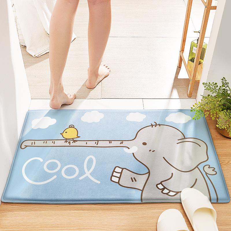 Cartoon Animal Bath Mat Diatom Mud Carpets Non Slip Shower Room Entrance Floor Foot Mats Home Toilet Kitchen Indoor Decor Rug