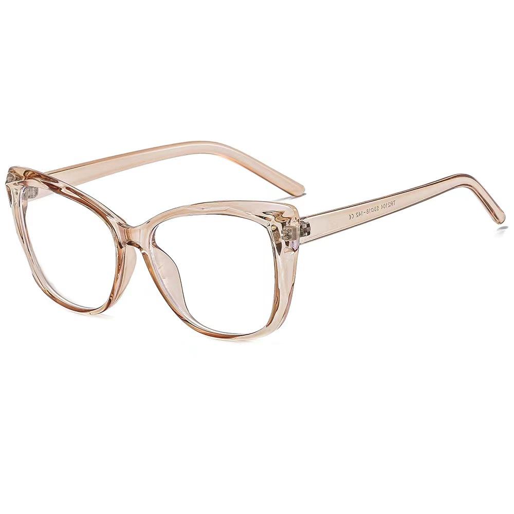 New Fashion Vintage Gradient Eyeglasses For Nearsightedness Anti Blue Light Myopia Unique Transparent Cat Eye Glasses Frame