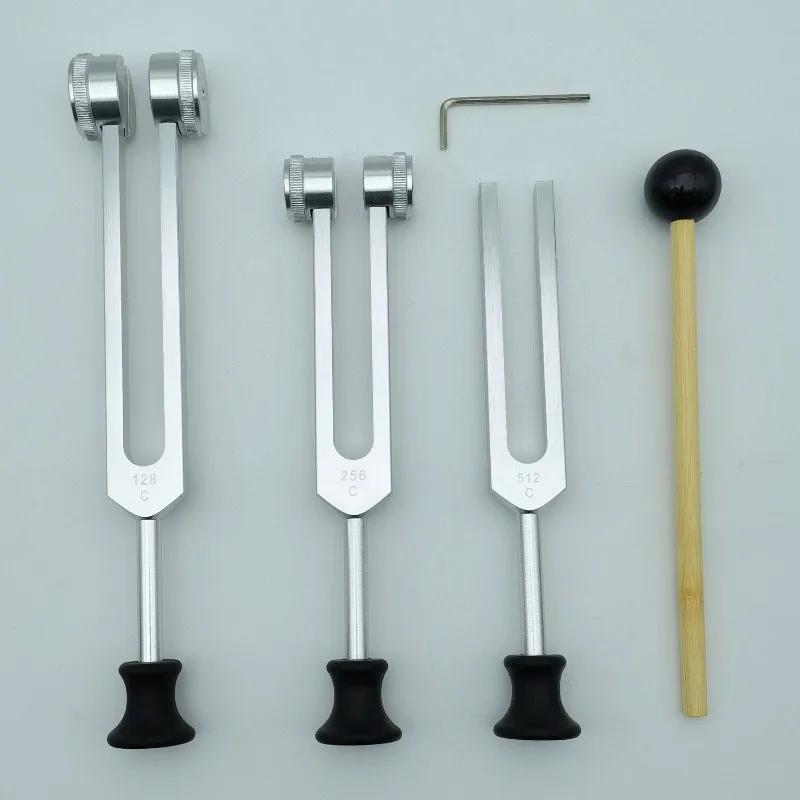 Алюминиевый камертон 128 Гц 256 Гц 512 Гц Набор камертонов Исцеление Массаж Стандартный Профессиональный Золотой с подставкой Терапия чакр