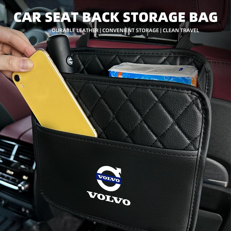 Car Back Seat Storage Bag Organizer Hanging Bag For Volvo Rdesign Polestar AWD V50 S60 XC60 S40 XC40 XC90 V60 S80 S90 V90 V70 T6