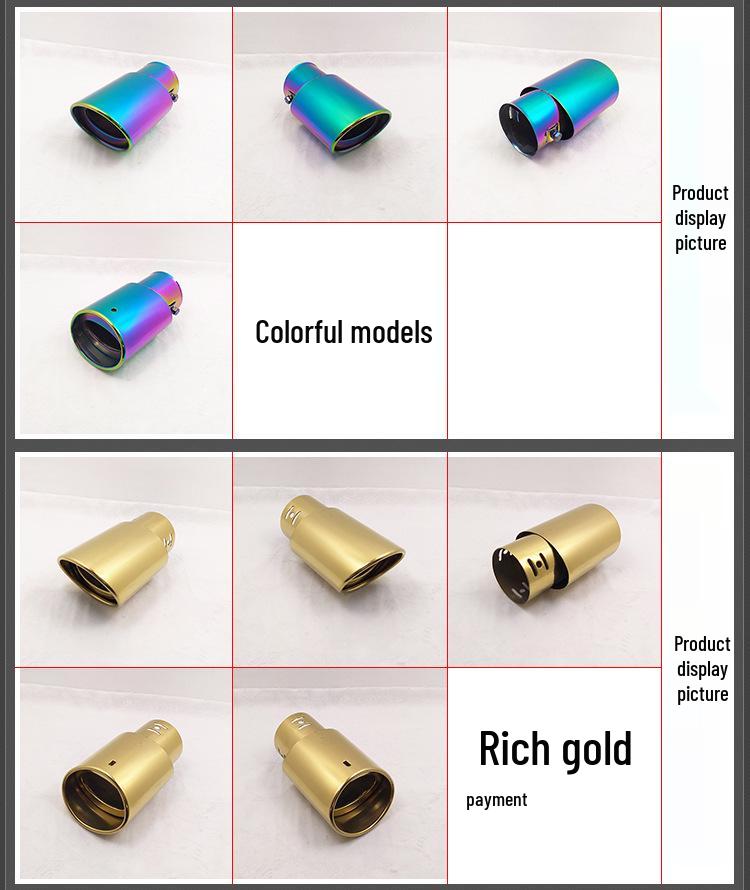 Blue Titanium Tailpipe for Sunny, Tiida, Suzuki, BYD, Elysion, Fengshen, Crider, Lanyu