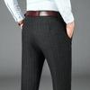 Мужские мягкие повседневные брюки с высокой талией, не скатывающиеся, деловые - осень/зима