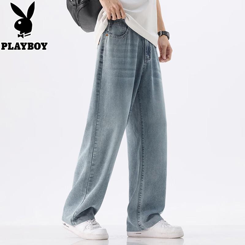 PLAYBOY Мужские свободные прямые джинсы из лиоцелла