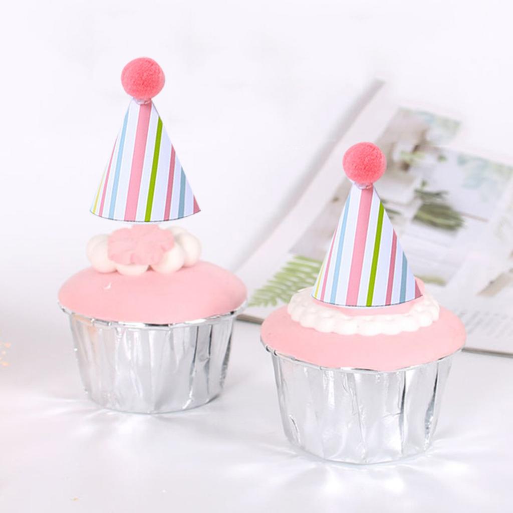  Торт шляпы С днем рождения торт украшения шар конический колпачок кекс украшения день рождения вечеринка детский душ десерт украшения