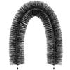 Gutter Guard Brush With 15 FT Length Bristle, 4.33\"(Dia) Gutter Brush Leaf Guard Fit for 5 Inches Gutter, Galvanized Steel Wire Gutter Brush, No
