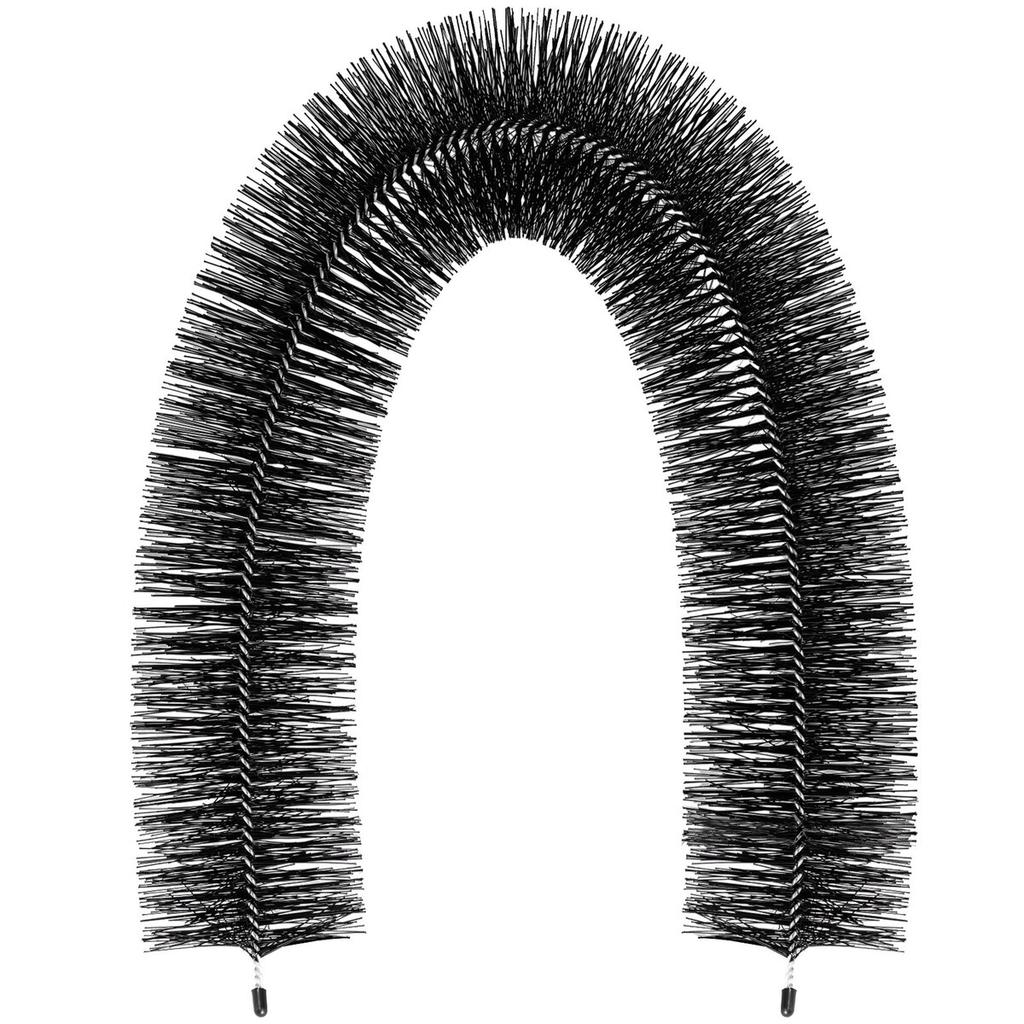 Gutter Guard Brush With 15 FT Length Bristle, 4.33\"(Dia) Gutter Brush Leaf Guard Fit for 5 Inches Gutter, Galvanized Steel Wire Gutter Brush, No
