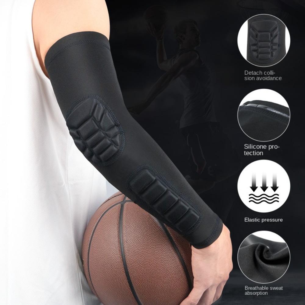 Durable Spandex Elbow Pads Elastic Black White Red Arm Sleeve Breathable Elbow Brace Unisex