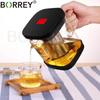 BORREY Clear Glass Teapot Teacup Set Heat Resistant Square Glass Teapot With Tea Infuser Puer Oolong Tea Kettle Office Tea Cup