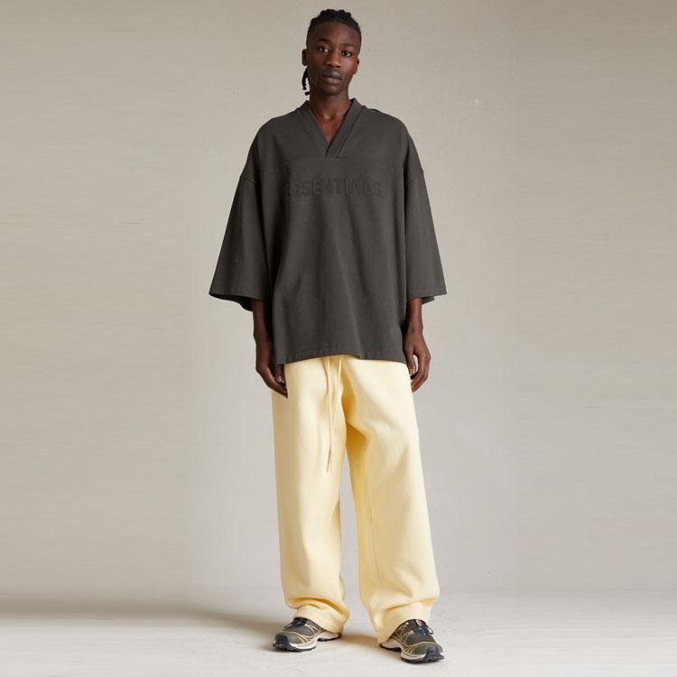Fear of God Essentials Свободные брюки Садовый желтый Мужские брюки 130SP244321F