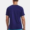Under Armour Спортивная футболка с тиснением Rush Series с коротким рукавом и круглым вырезом, мужские топы, темно-синяя 1376790-468