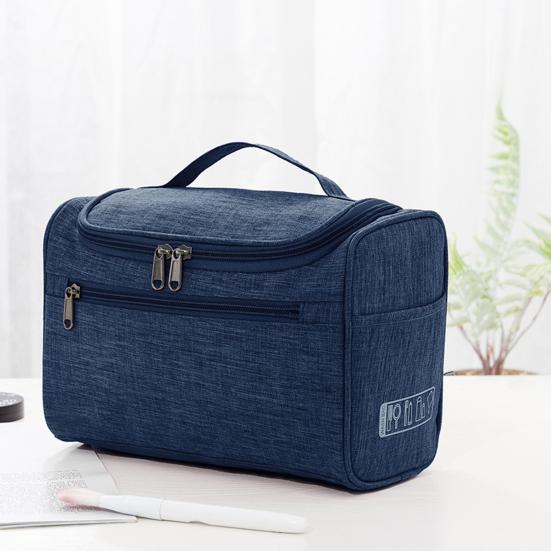 Органайзер для макияжа с ручкой, водонепроницаемый полиэстер, женская сумка для мытья бритья, косметический чехол для хранения для путешествий